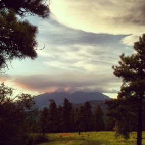 Red in Clouds on the Mesa (c) HollyTroy 2013