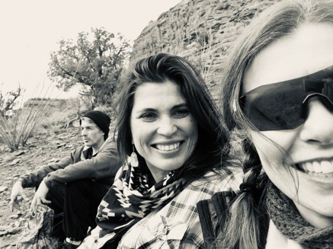 from left to right - Paul, Heather, and Holly relaxing in Sedona