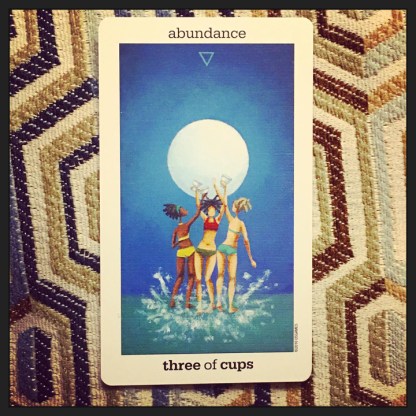 three of cups birthday card © 12.24.2019 Holly Troy